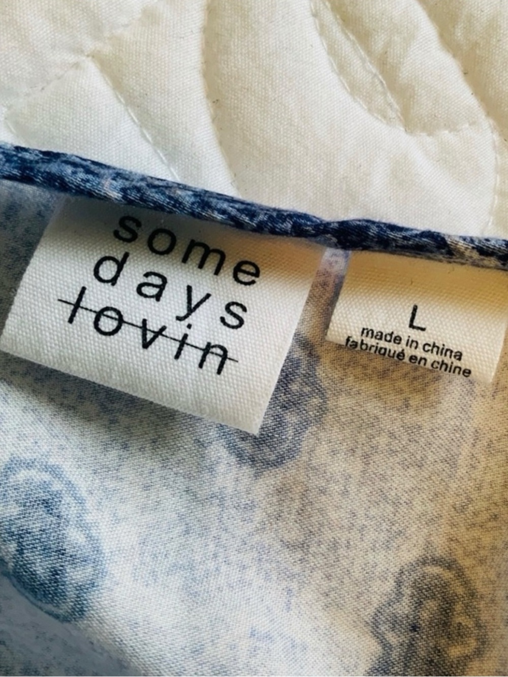 NEW Revolve Somedays Lovin Open Eyes Tiered Maxi Dress Blue White Large NWOT - Picture 14 of 16